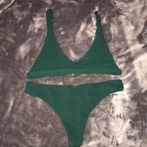 Zaful hunter green bikini